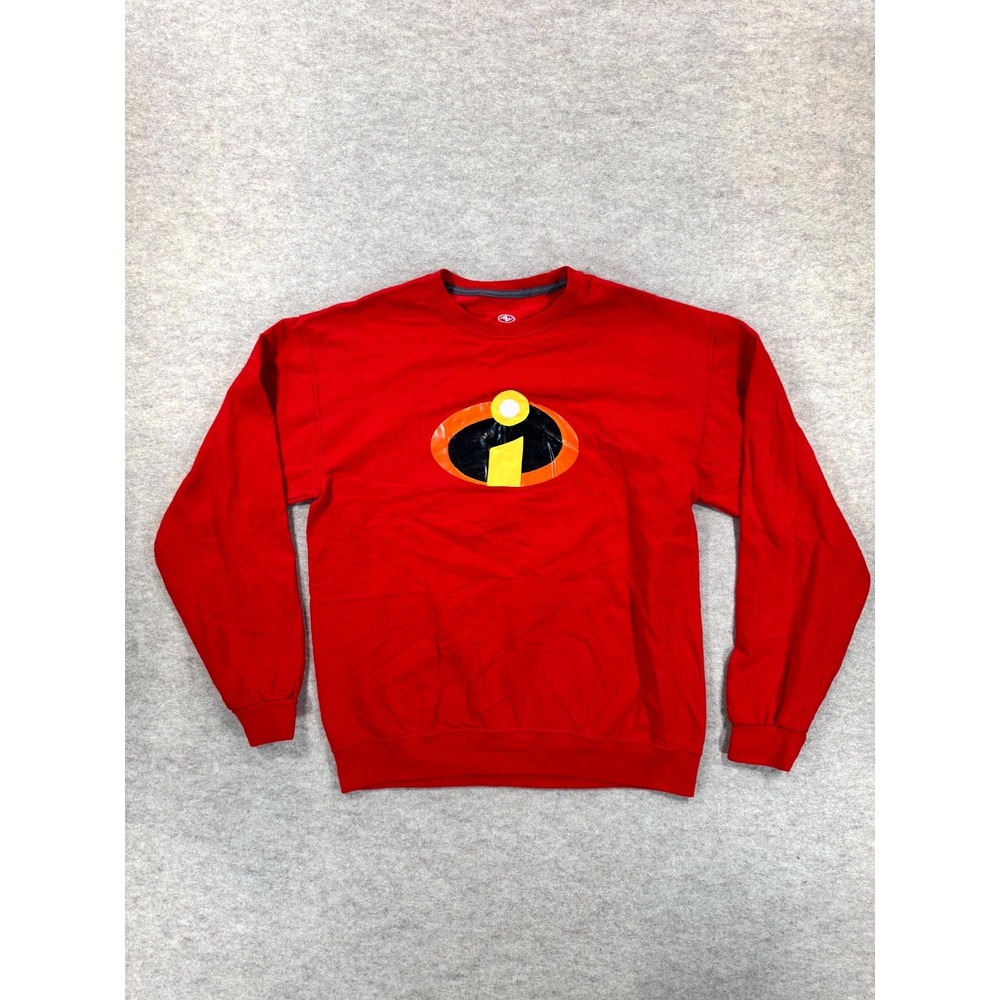 Athletic Works The Incredibles Costume Sweatshirt Mens Medium Red Crew Neck